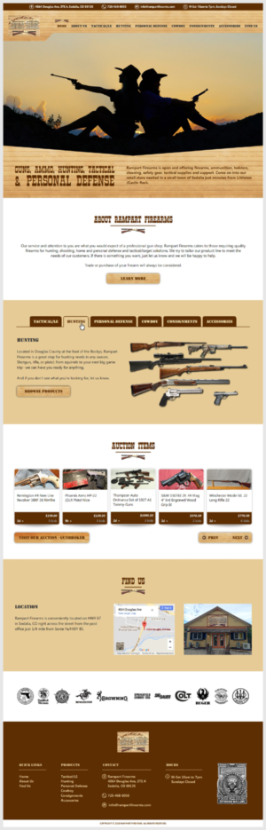 Web Design par -Marc- pour Rampart Firearms | Design : #17385198
