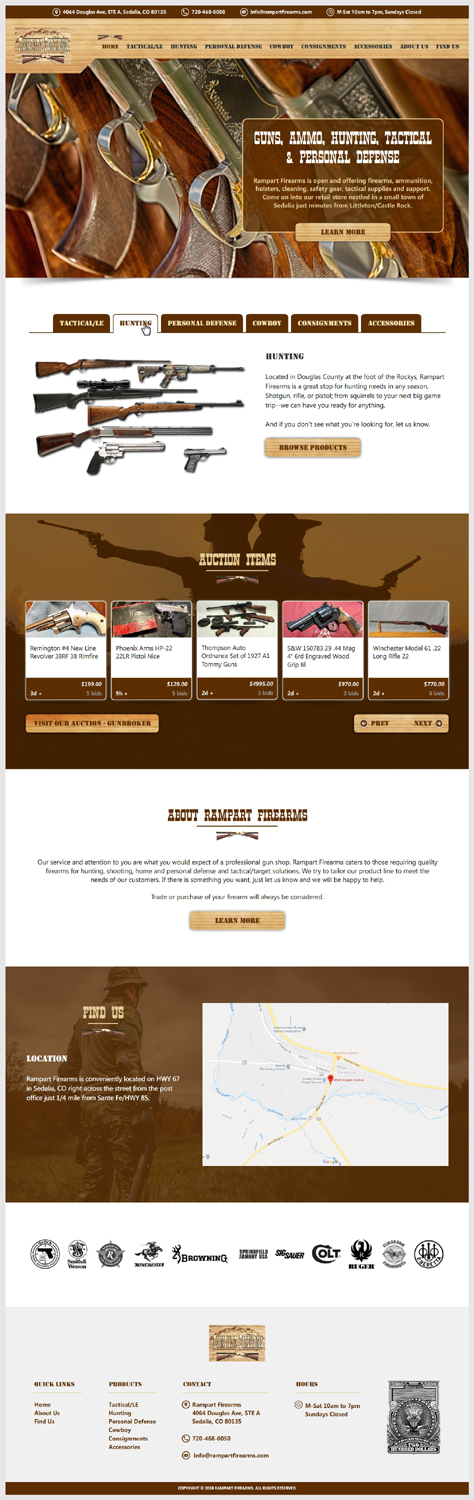 Web Design par -Marc- pour Rampart Firearms | Design : #17386043