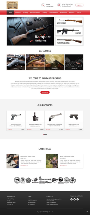 Web Design par pb pour Rampart Firearms | Design : #17272179