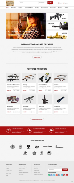 Web Design par pb pour Rampart Firearms | Design : #17272194