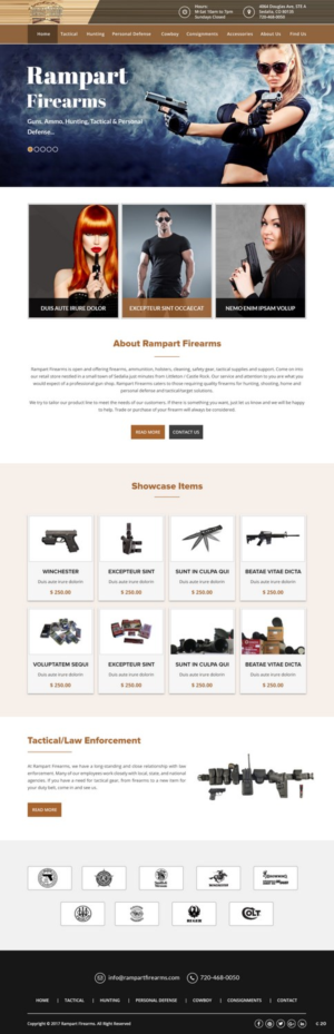 Web Design par pb pour Rampart Firearms | Design : #17272195