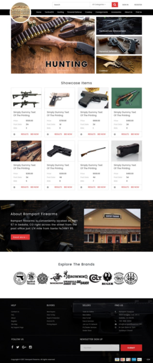 Web Design par pb pour Rampart Firearms | Design : #17272196