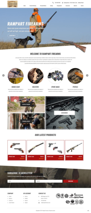 Web Design par pb pour Rampart Firearms | Design : #17272197