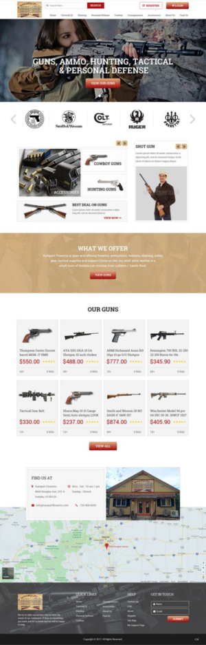 Web Design par pb pour Rampart Firearms | Design : #17272198