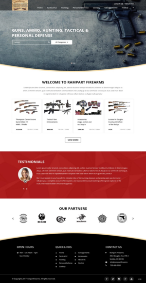 Web Design par pb pour Rampart Firearms | Design : #17272200