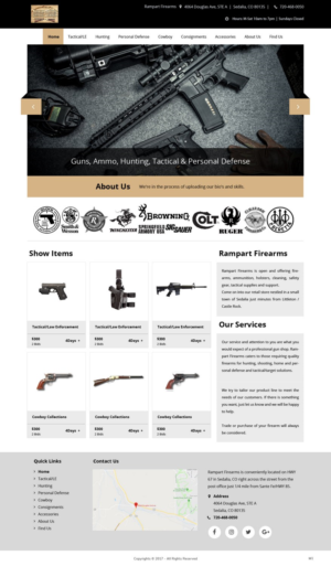 Web Design par pb pour Rampart Firearms | Design : #17272201