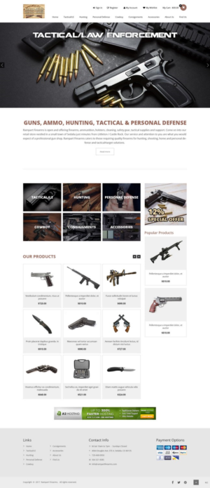 Web Design par pb pour Rampart Firearms | Design : #17272202