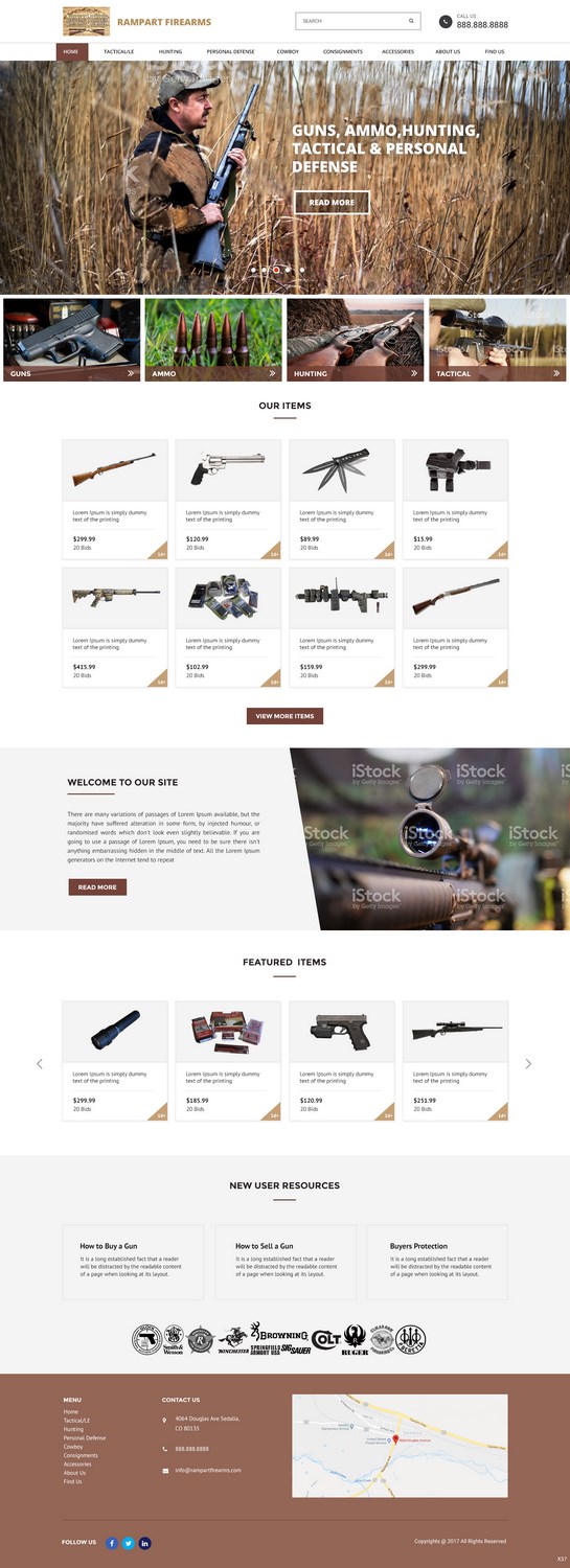 Web Design by pb for Rampart Firearms | Design #17272203