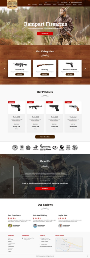Web Design par pb pour Rampart Firearms | Design : #17282370