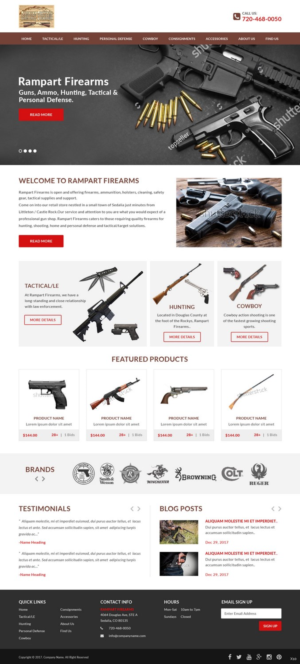 Web Design par pb pour Rampart Firearms | Design : #17282371