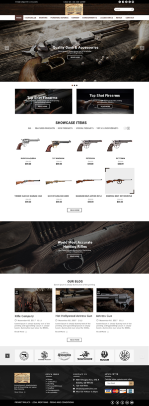 Rampart Firearms Retail Store Simple Website to attract customers and help existing customers. | Web Design by bdesigner9