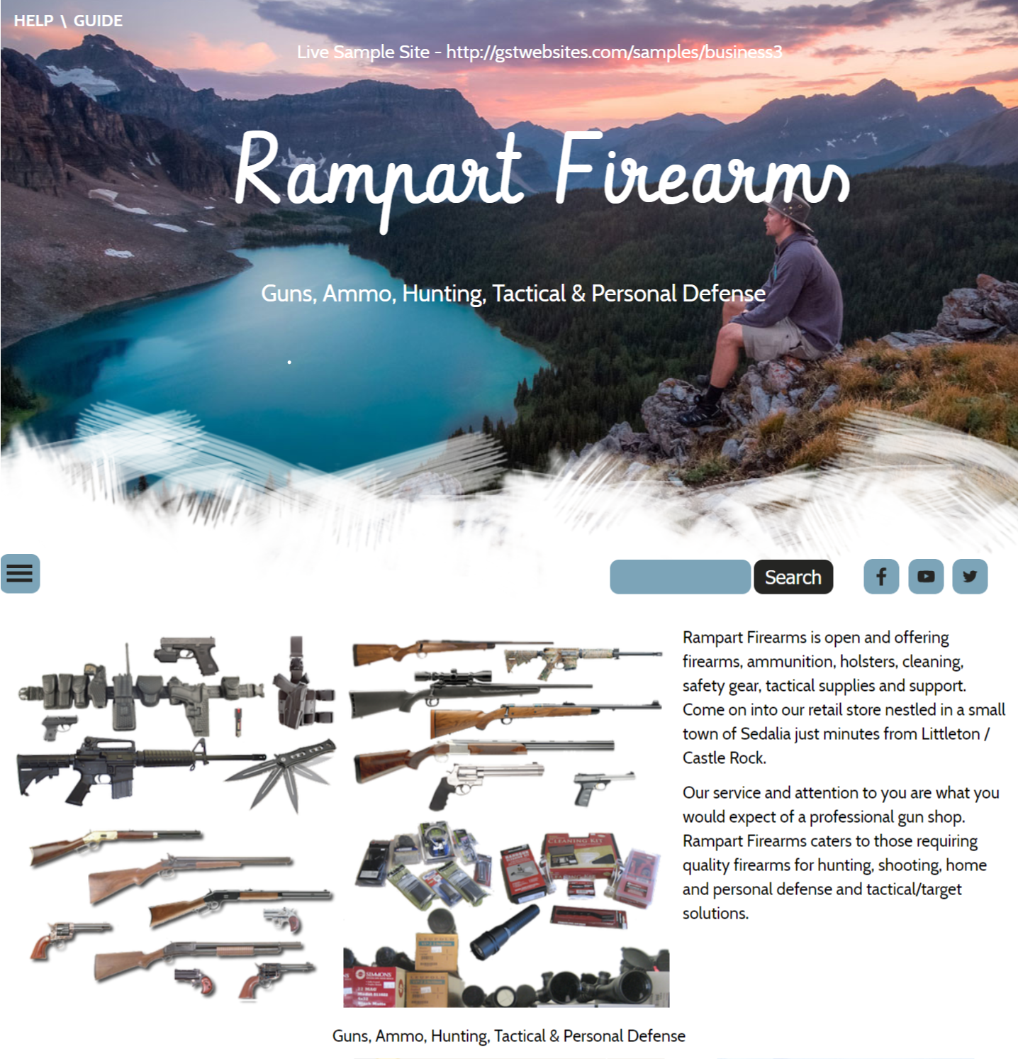 Web Design par fred.sadowick pour Rampart Firearms | Design #17290128