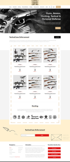 Web Design par PiXthemes pour Rampart Firearms | Design : #17389869
