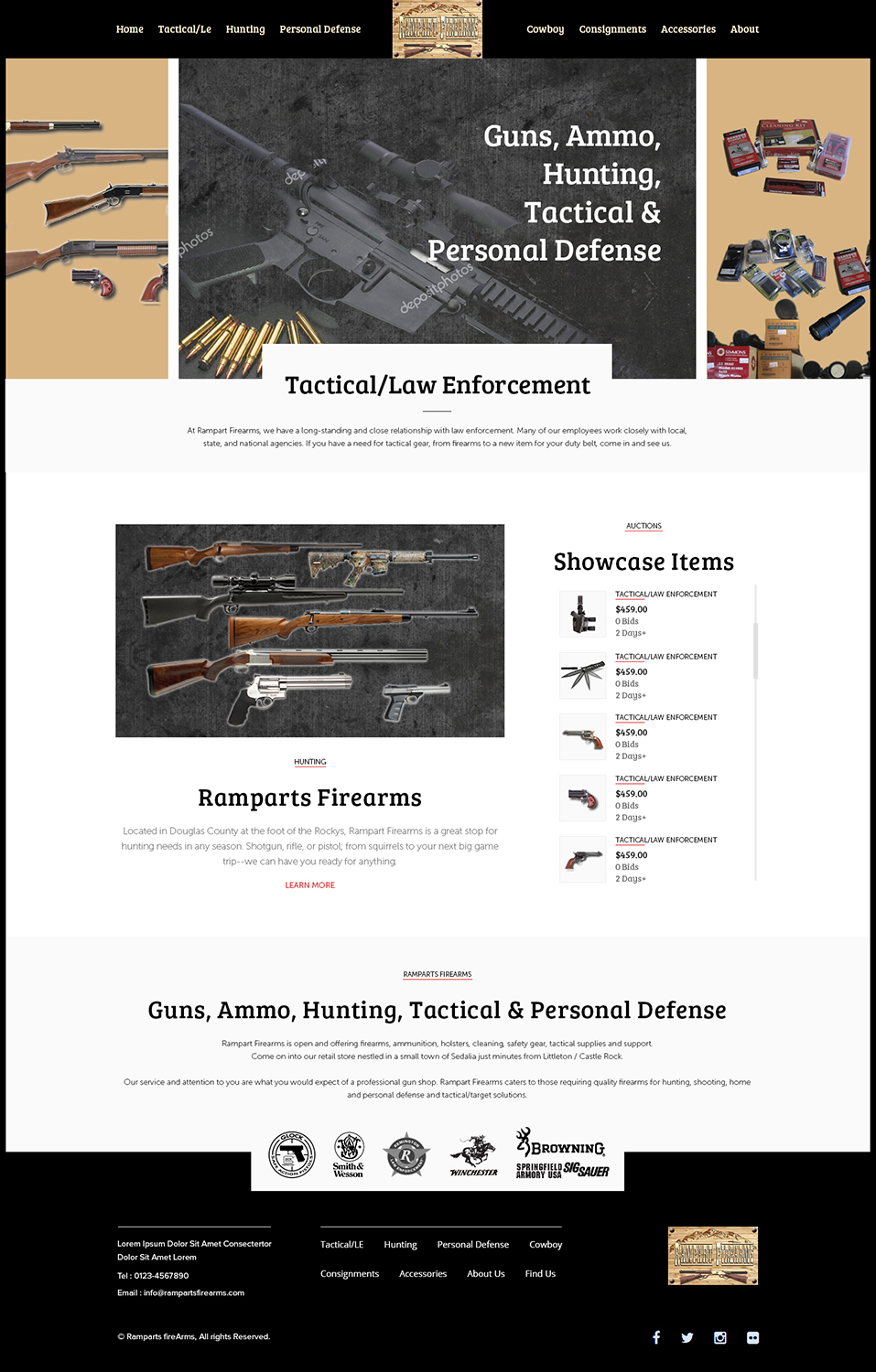 Web-Design von PiXthemes für Rampart Firearms | Design #17390230