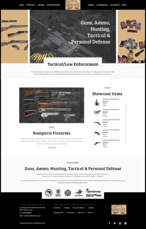 Web Design par PiXthemes pour Rampart Firearms | Design : #17390230