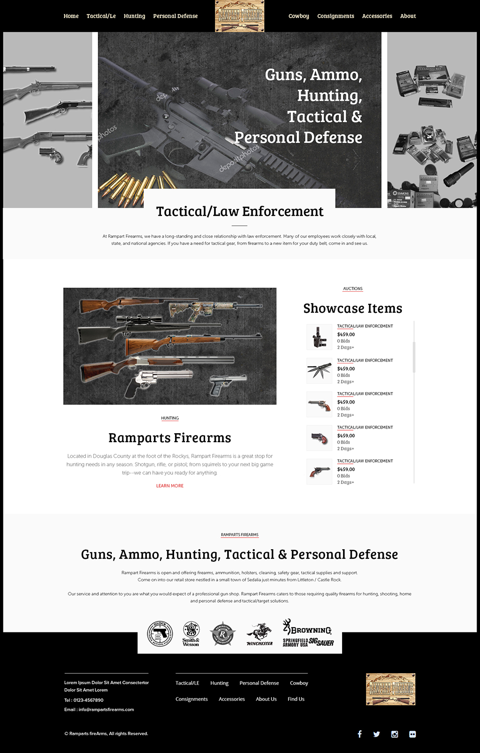 Web-Design von PiXthemes für Rampart Firearms | Design #17390231