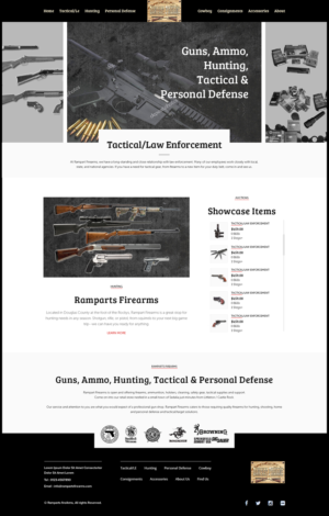 Web Design par PiXthemes pour Rampart Firearms | Design : #17390231