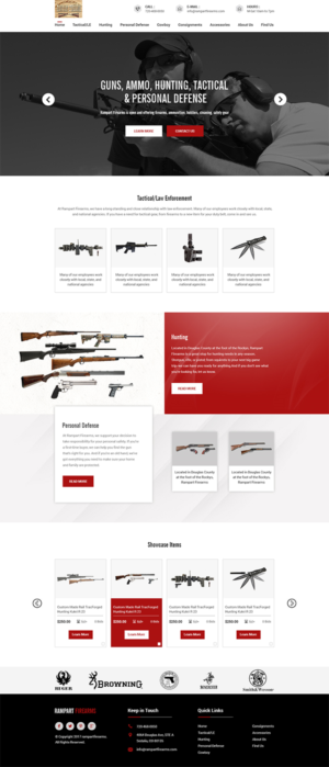 Web Design par PiXthemes pour Rampart Firearms | Design : #17390463