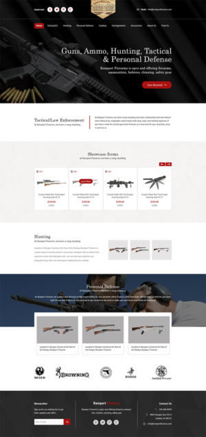 Web Design par PiXthemes pour Rampart Firearms | Design : #17412092