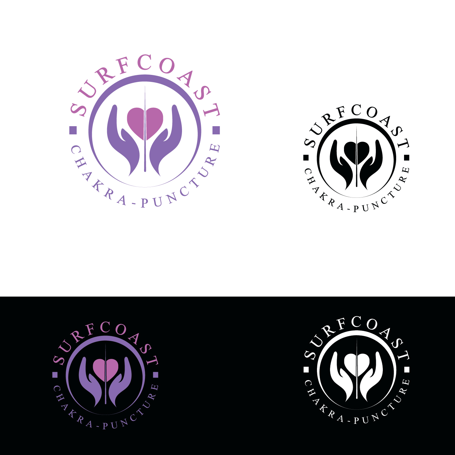 Logo Design by emptyboxgraphics for Surfcoast Chakra-puncture | Design #17272867