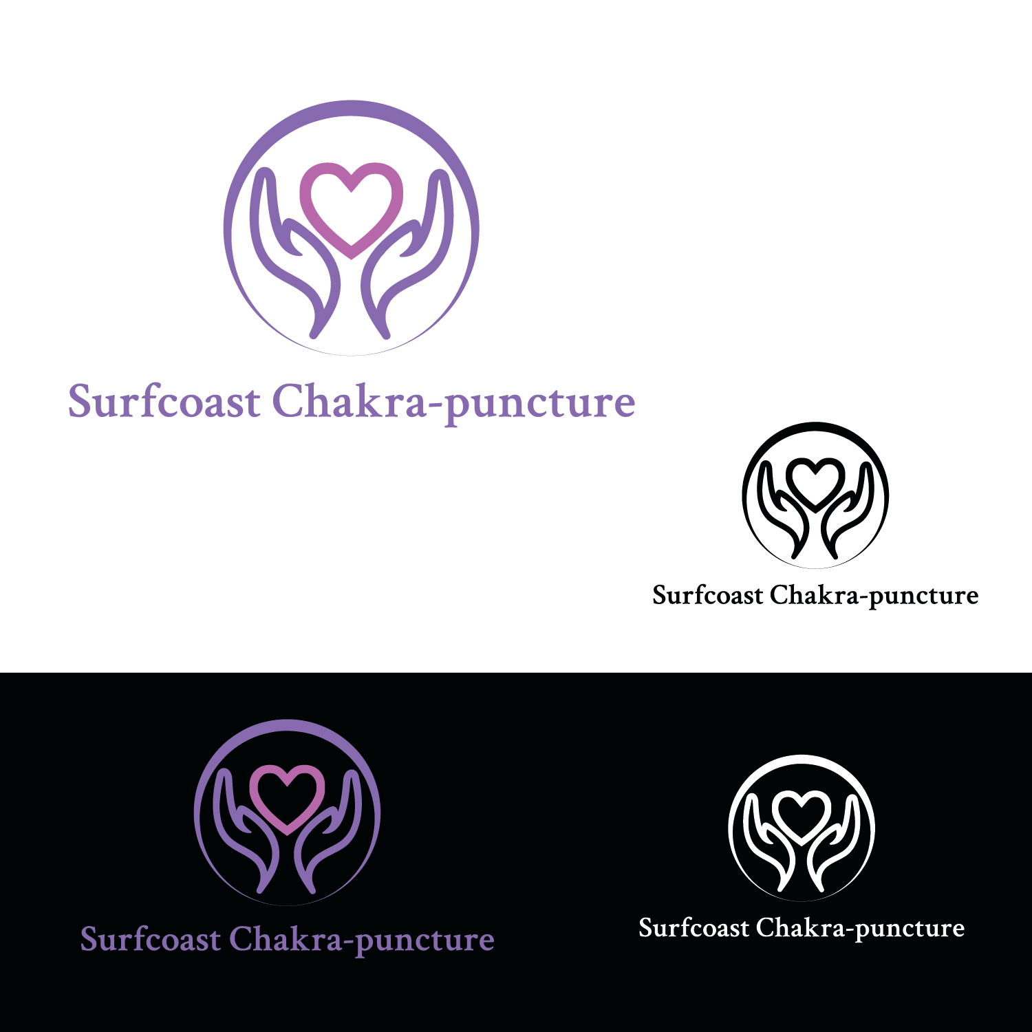Logo Design by emptyboxgraphics for Surfcoast Chakra-puncture | Design #17298752