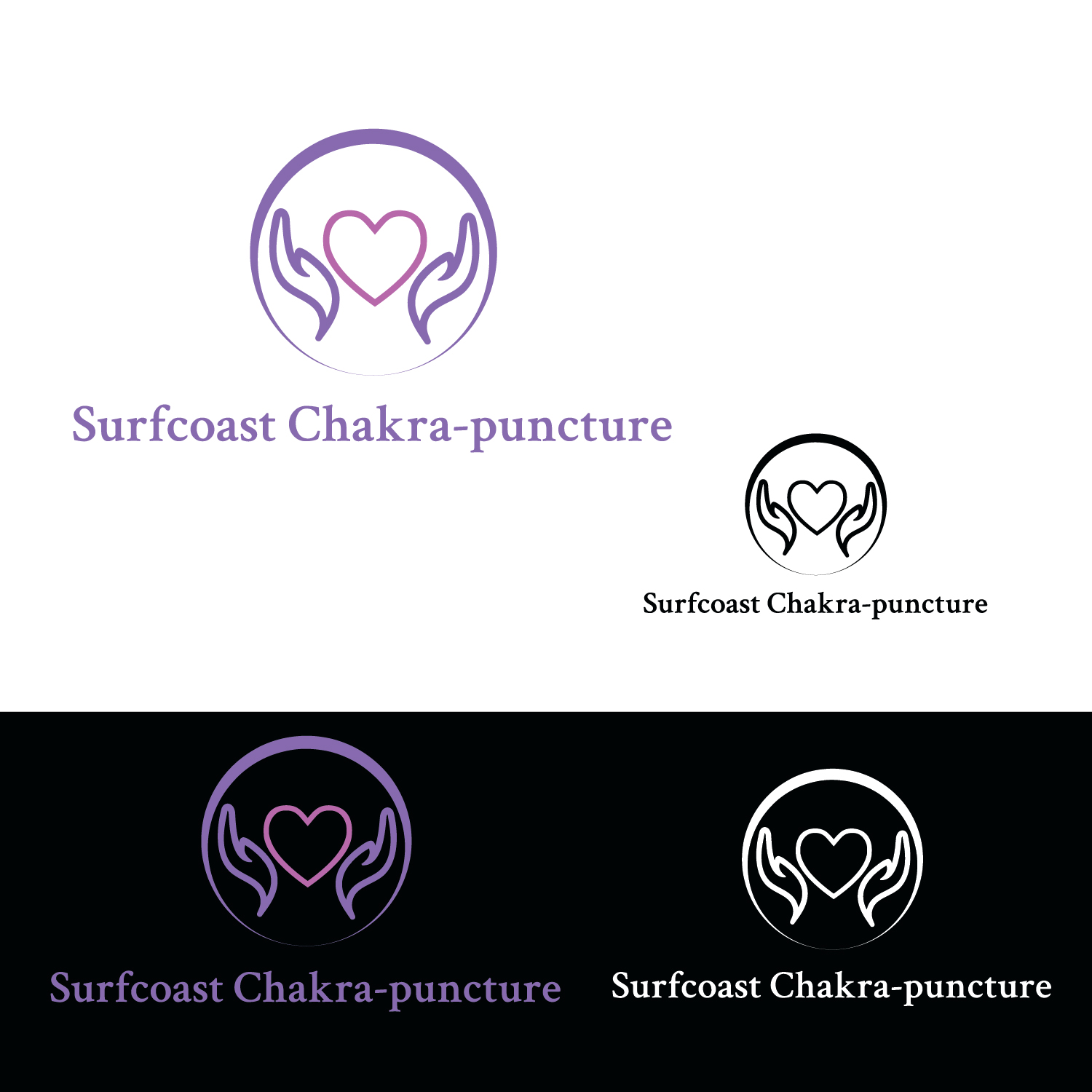 Logo Design by emptyboxgraphics for Surfcoast Chakra-puncture | Design #17298889
