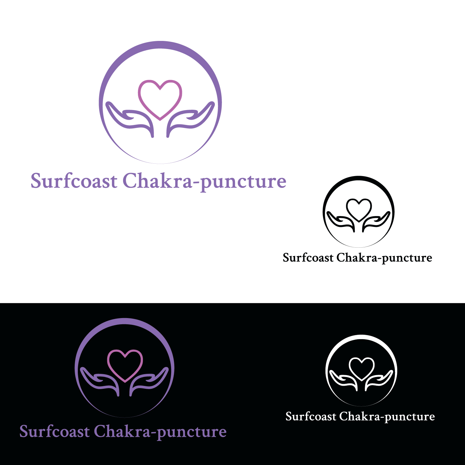 Logo Design by emptyboxgraphics for Surfcoast Chakra-puncture | Design #17299724