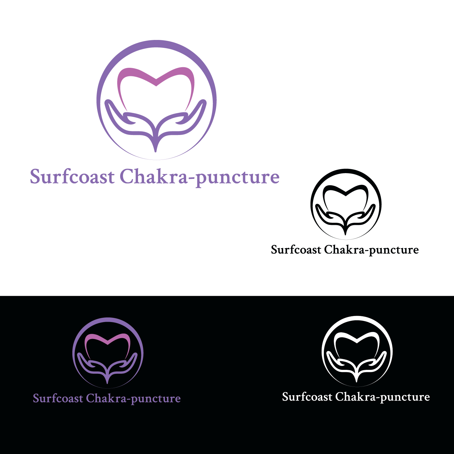 Logo Design by emptyboxgraphics for Surfcoast Chakra-puncture | Design #17303997
