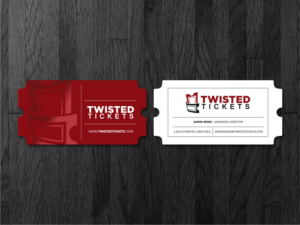 Need Bold, Hip Card for Concert Ticket Website Twisted Tickets! | Business Card Design by Atvento Graphics