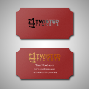 Business Card Design by Lanka Ama for Aaron J. Moss dba Twisted Tickets | Design #17258636
