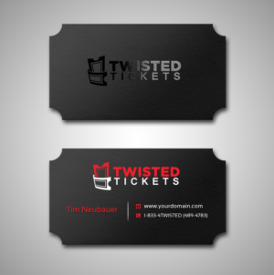 Business Card Design by Lanka Ama for Aaron J. Moss dba Twisted Tickets | Design: #17267851