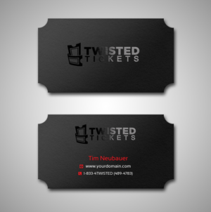 Business Card Design by Lanka Ama for Aaron J. Moss dba Twisted Tickets | Design: #17267853