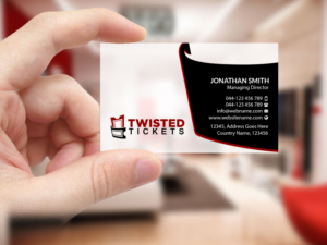 Business Card Design by Creations Box 2015 for Aaron J. Moss dba Twisted Tickets | Design: #17264782