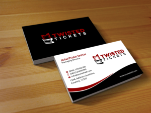Business Card Design by Creations Box 2015 for Aaron J. Moss dba Twisted Tickets | Design: #17264787