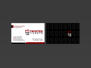 Business Card Design by Creations Box 2015 for Aaron J. Moss dba Twisted Tickets | Design: #17264788