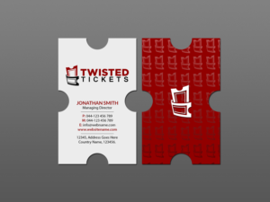 Business Card Design by Creations Box 2015 for Aaron J. Moss dba Twisted Tickets | Design: #17264789