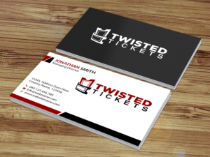 Visitenkarten-Design von Creations Box 2015 für Aaron J. Moss dba Twisted Tickets | Design: #17264832