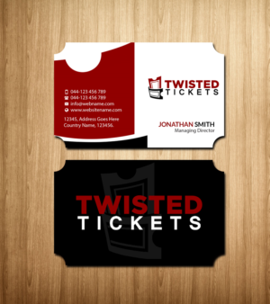 Business Card Design by Creations Box 2015 for Aaron J. Moss dba Twisted Tickets | Design: #17273219