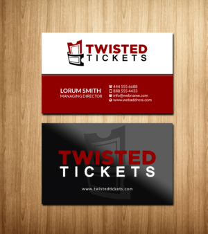 Business Card Design by Creations Box 2015 for Aaron J. Moss dba Twisted Tickets | Design: #17305398