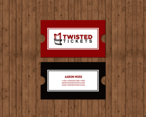 Need Bold, Hip Card for Concert Ticket Website Twisted Tickets! | Business Card Design by chandrayaan.creative