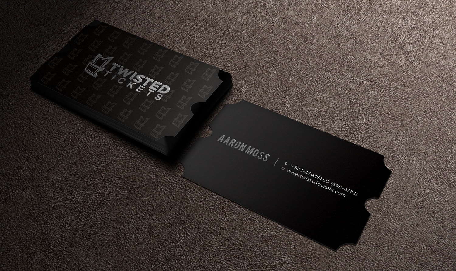 Visitenkarten-Design von Tripti Ranjan Gain für Aaron J. Moss dba Twisted Tickets | Design #17262925