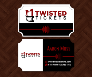 Business Card Design by ElenaHong for Aaron J. Moss dba Twisted Tickets | Design: #17265892