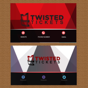 Business Card Design by abdeddine14 for Aaron J. Moss dba Twisted Tickets | Design #17275231