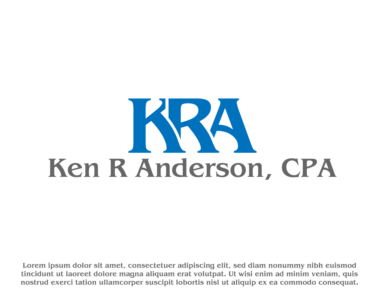 Logo Design by CreativeSrabon for Ken R Anderson, CPA, A Professional Corporation | Design #17280356