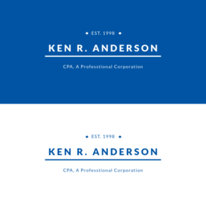Logo Design by O.G. Studio for Ken R Anderson, CPA, A Professional Corporation | Design #17265494