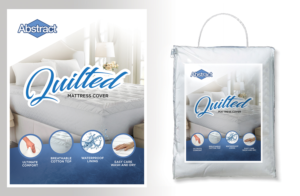 Package design for quilted  mattress covers.  | Design Emballage par IG Creative Solutions