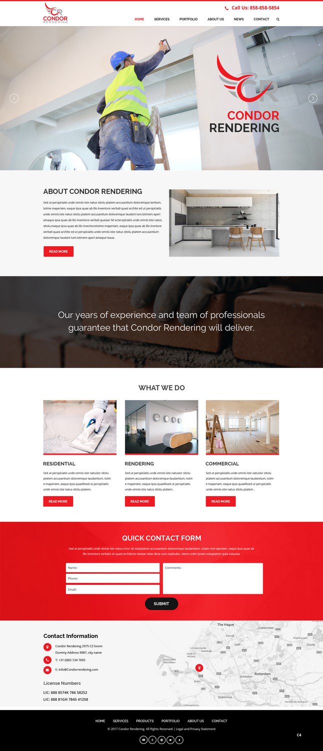 Web Design by pb for Condor Rendering | Design #17272061