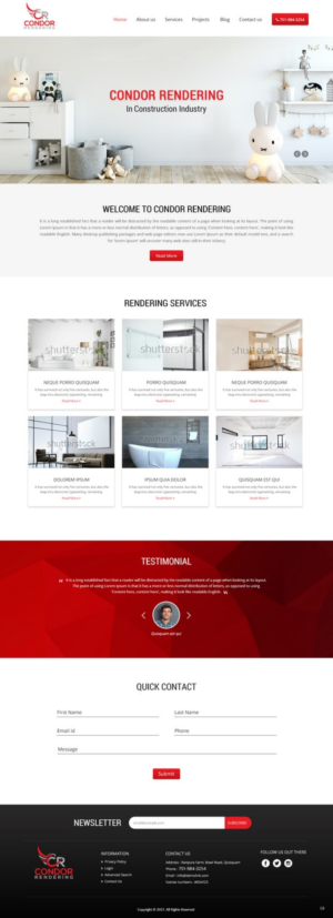 Web Design by pb for Condor Rendering | Design: #17272063
