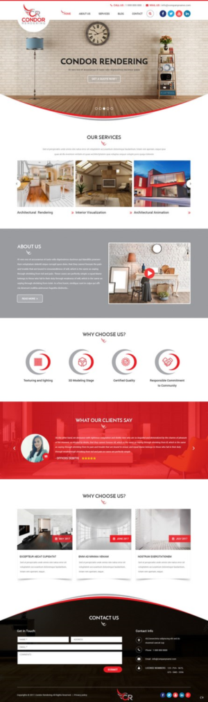 Web Design by pb for Condor Rendering | Design: #17272065