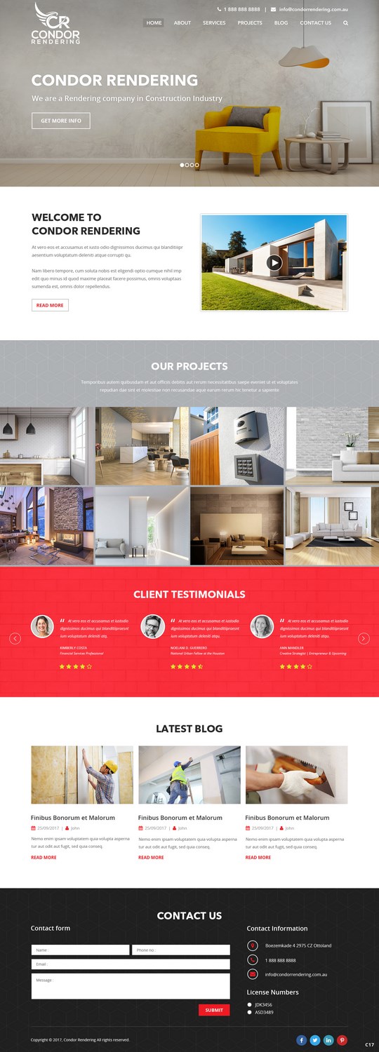 Diseño Web por pb para Condor Rendering | Diseño #17272067